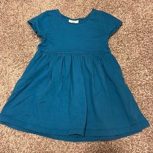 Size 100 Hanna Andersson blue shirt sleeve dress